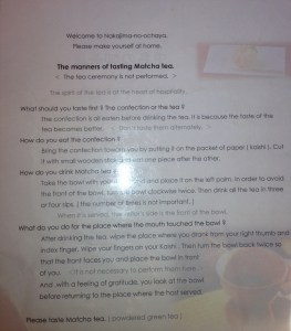 Traditional tea ceremony rules