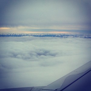 In the clouds: snow-capped mountains on the South Island of New Zealand