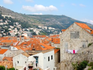 Dubrovnik terracota roofs and laundry