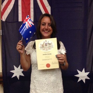Lisa Vecchio, Australian Citizenship ceremony