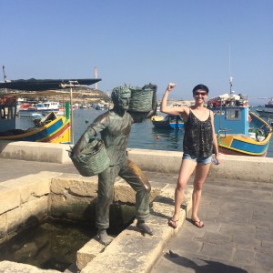 Sophie Clarke in Marsaxlokk, Malta