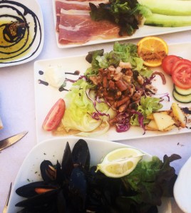 Mussels, squid and prosciutto Ta' Pennellu, Marsalforn, Gozo