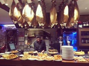 Jamon and pintxos at Casa Alcalde