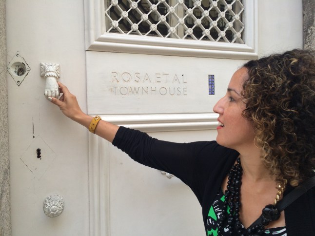 Knocking to enter the townhouse of Rosa Et Al to attend Secret Garden Supper Club