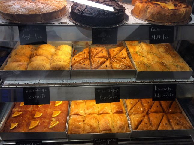 Baklava, Melenio Bakery, Oia