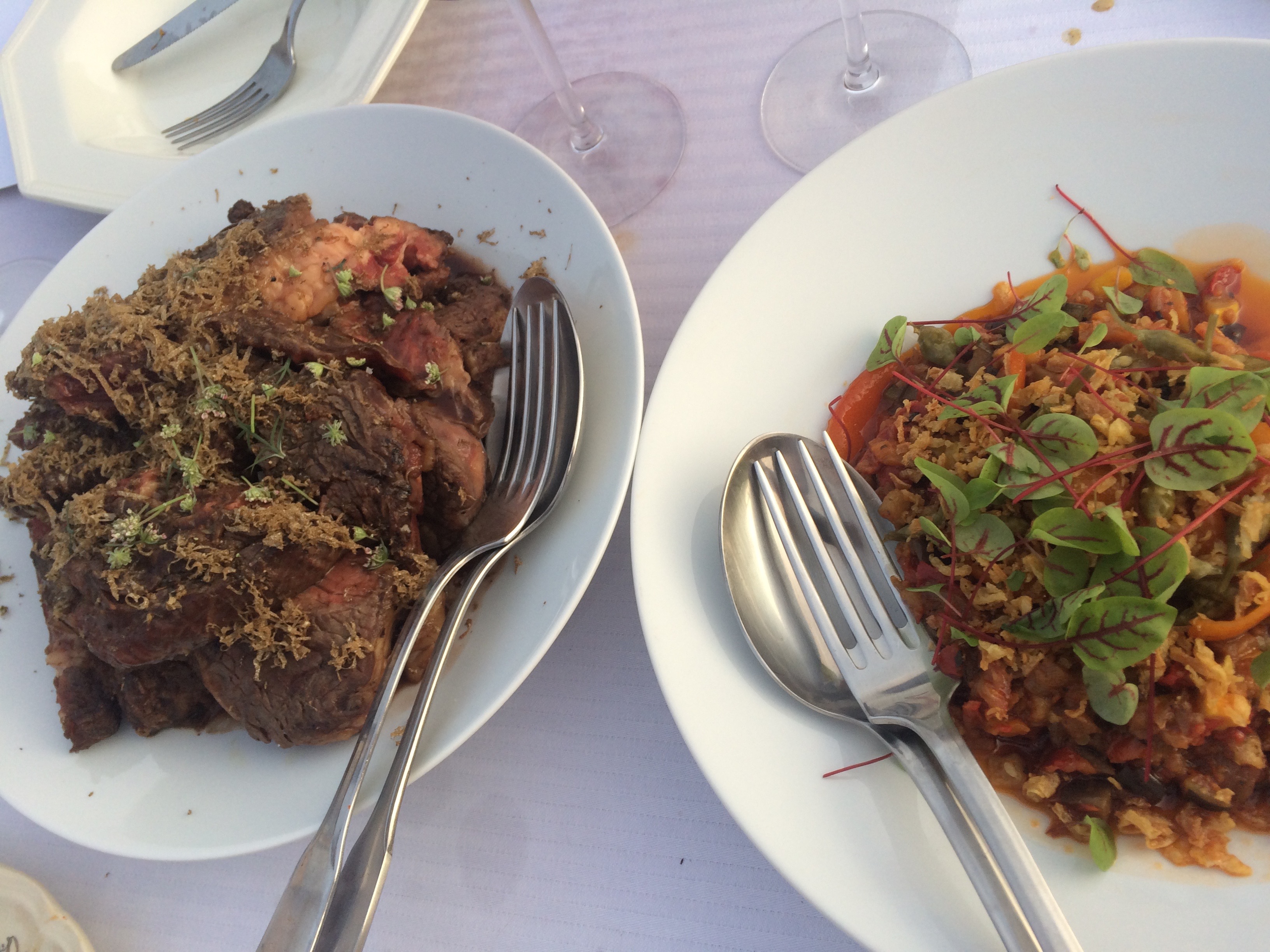 Beef with ratatouille