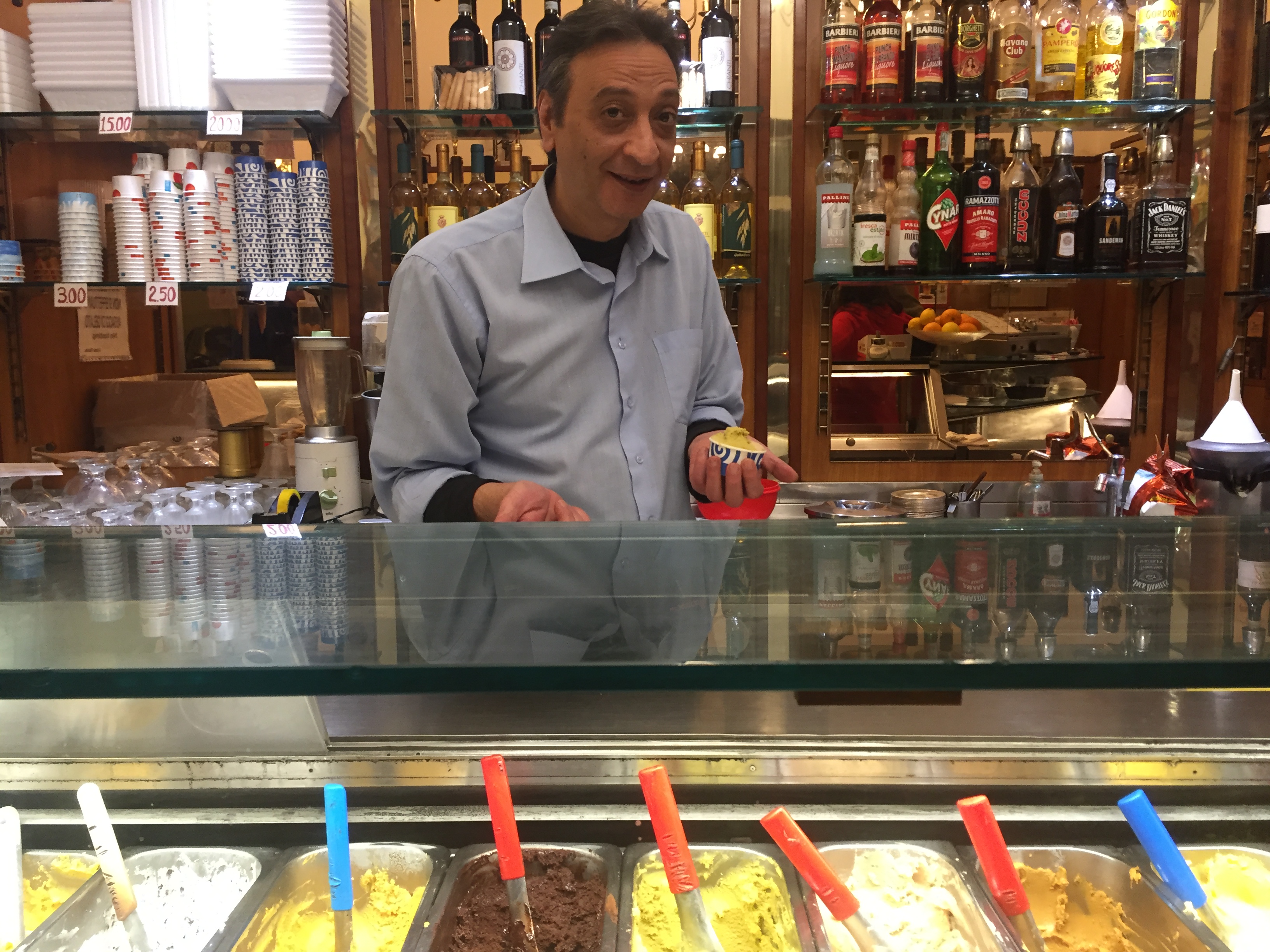 Gelato served at Giolitti, Testaccio