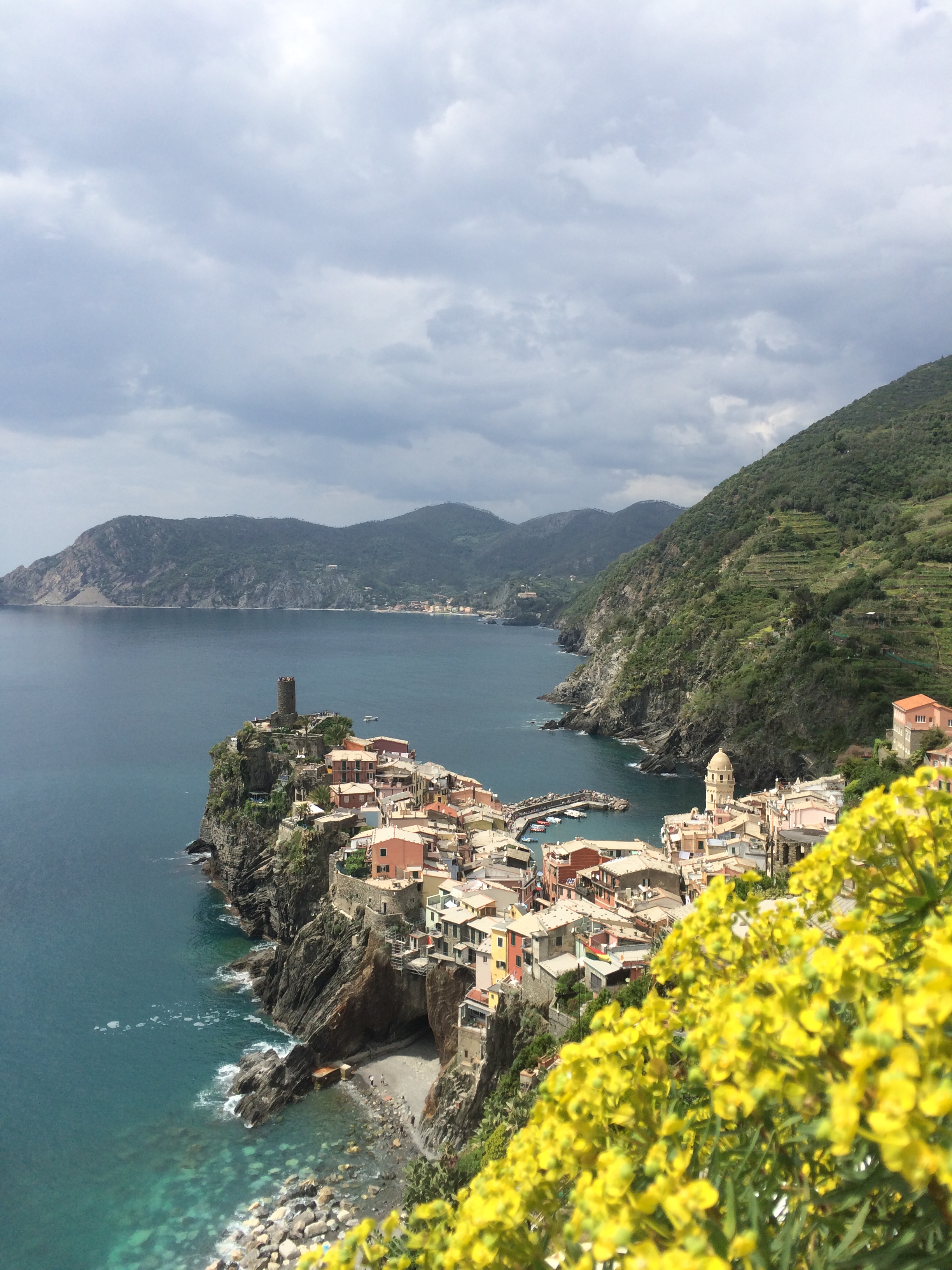 Hiking into Vernazza, Italy