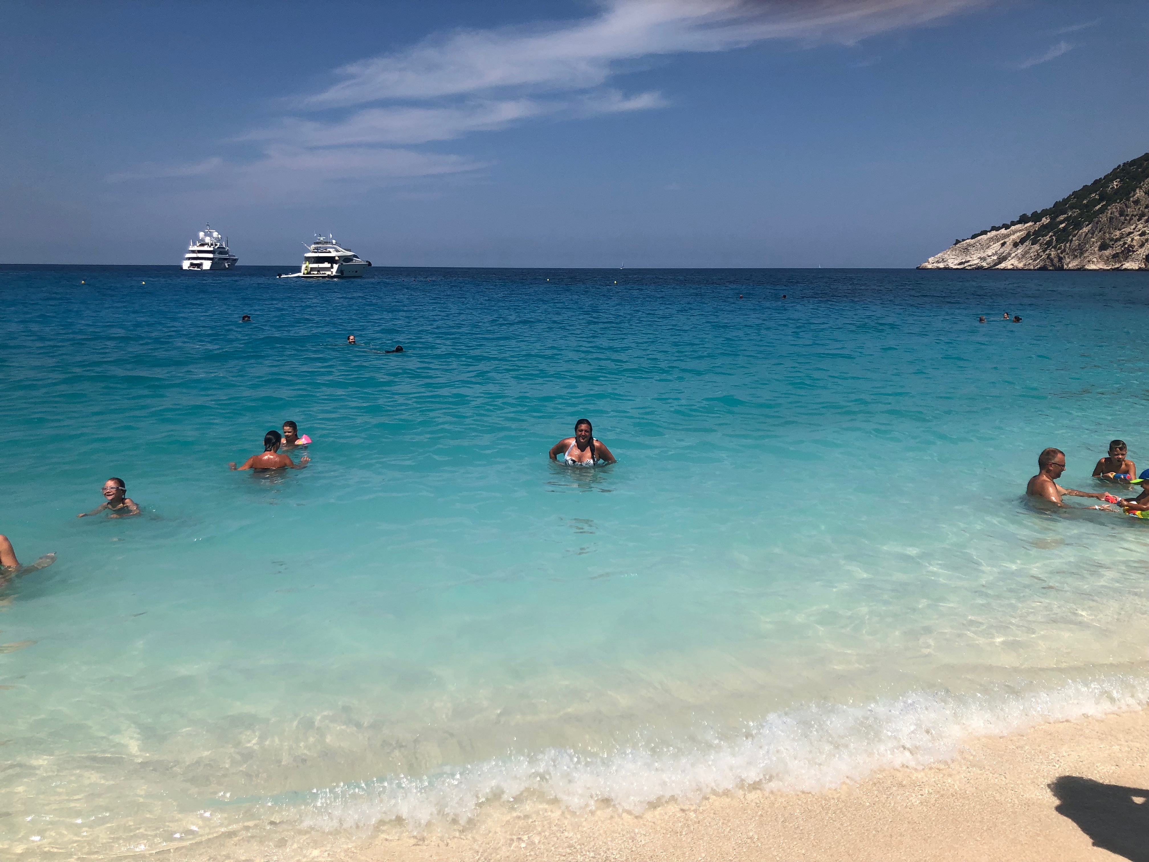 Cooling in the sea at Myrtos Beach