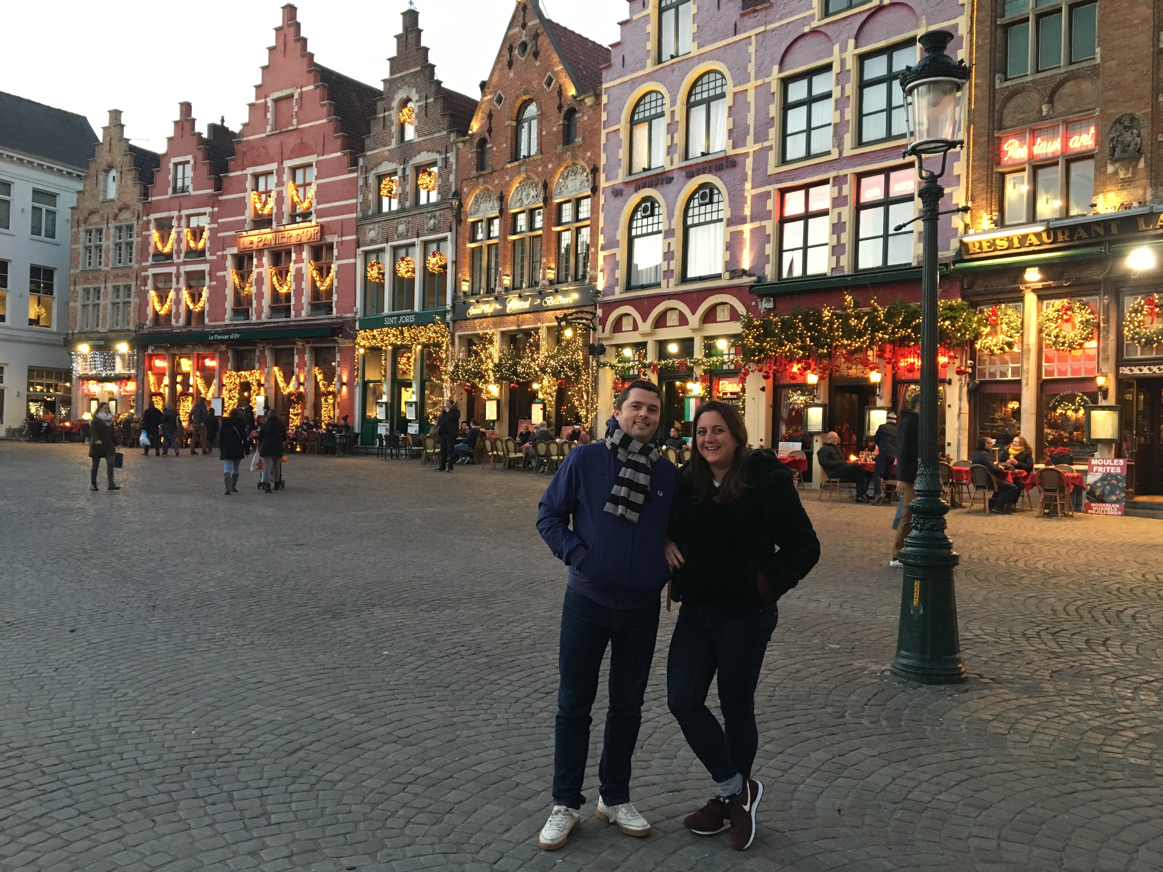 Bruges Christmas Markets at dusk