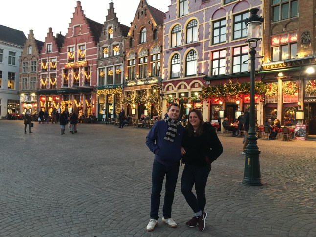 Bruges Christmas Markets at dusk