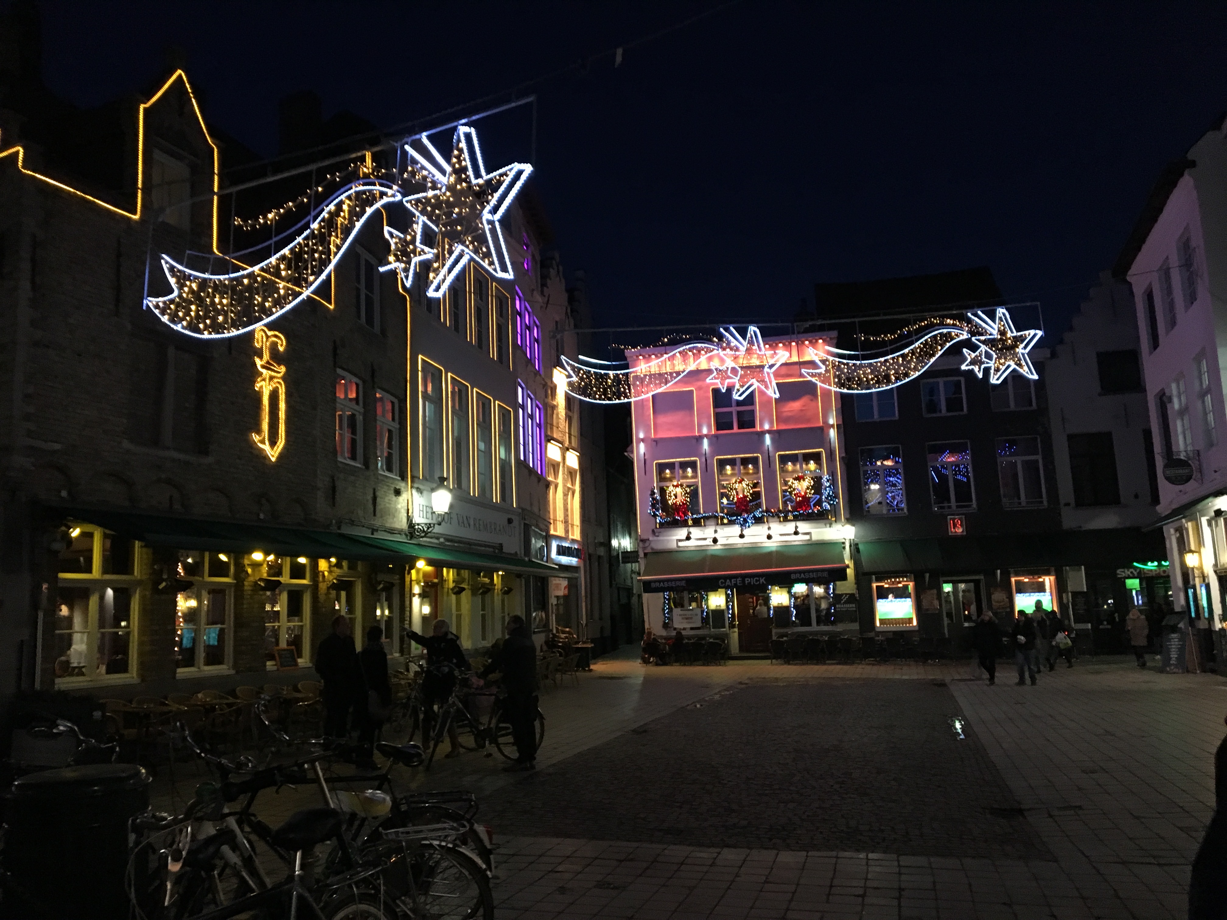 Christmas lights in Bruges