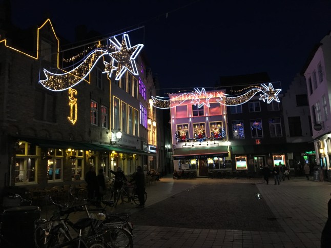 Christmas lights in Bruges