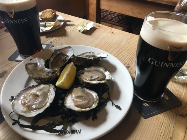 Oysters and Guinness, Moran's Oyster Cottage