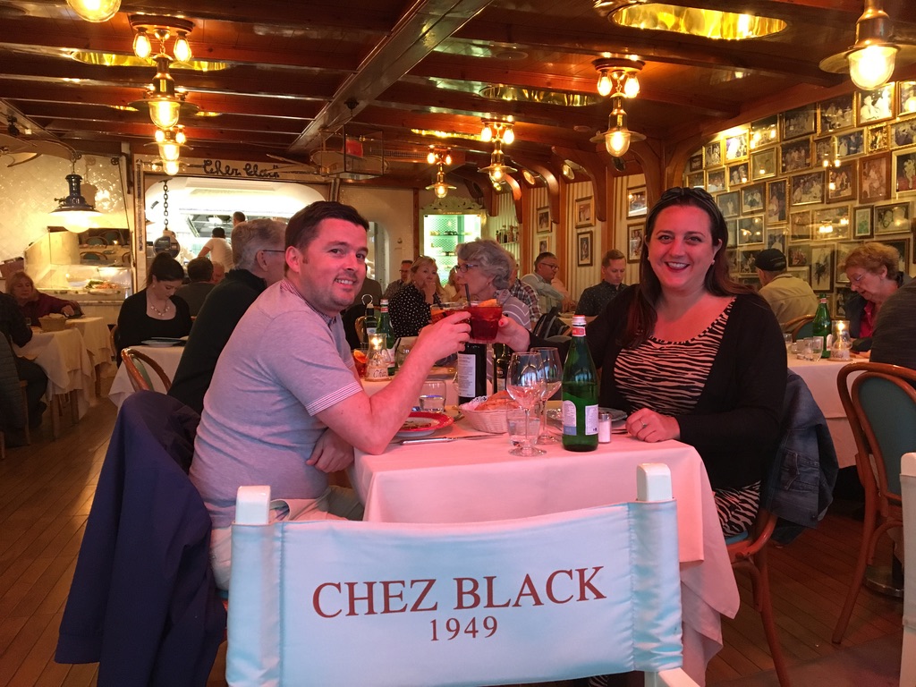 Dinner at Chez Black, Positano